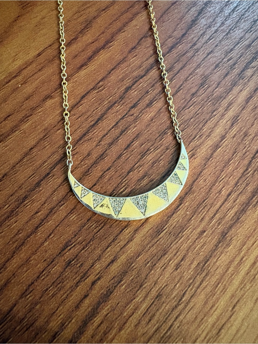 Gorjana Crescent Shimmer Pendant Necklace - Gold-Tone - Picture 3 of 10